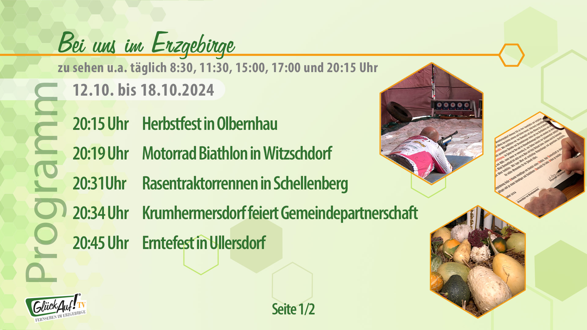 Bei uns im Erzgebirge für die Woche vom 12.10. bis 18.10.2024