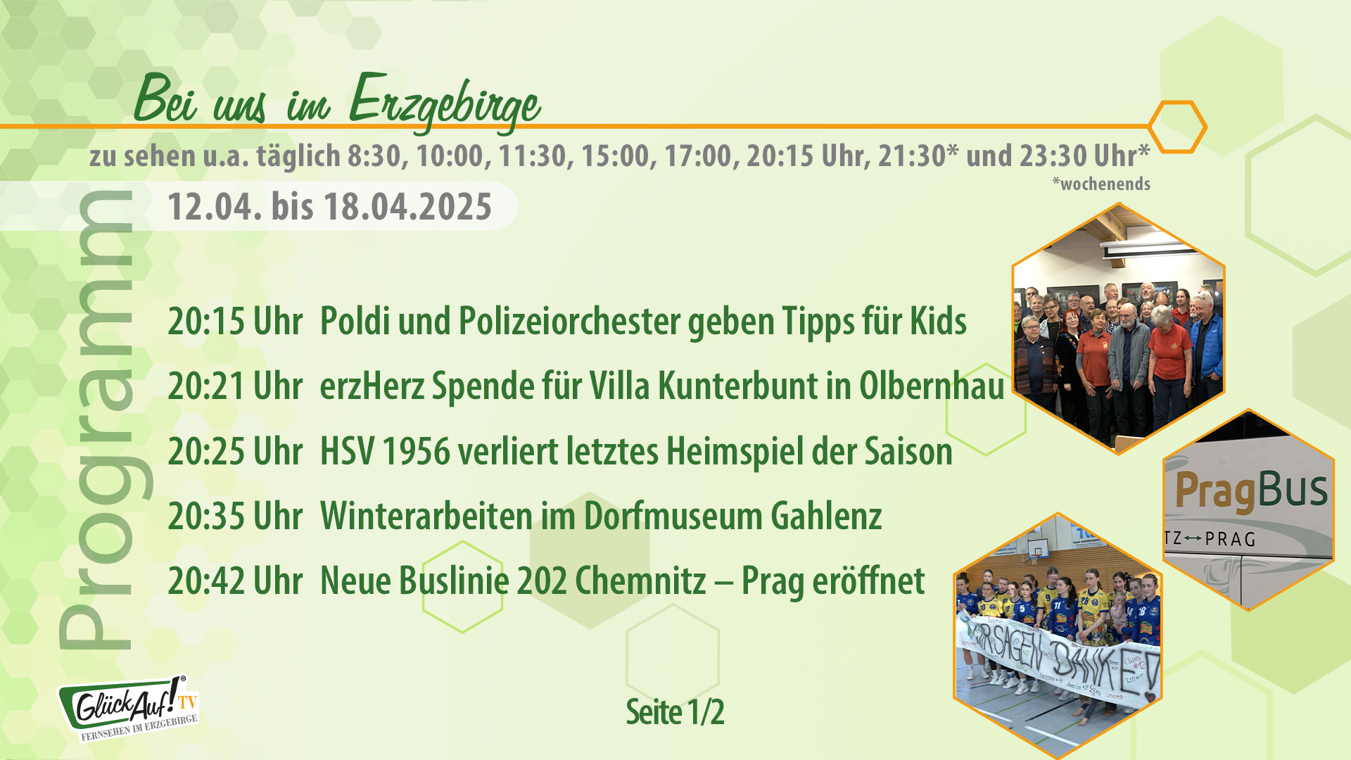 Bei uns im Erzgebirge für die Woche vom 12.04. bis 18.04.2025