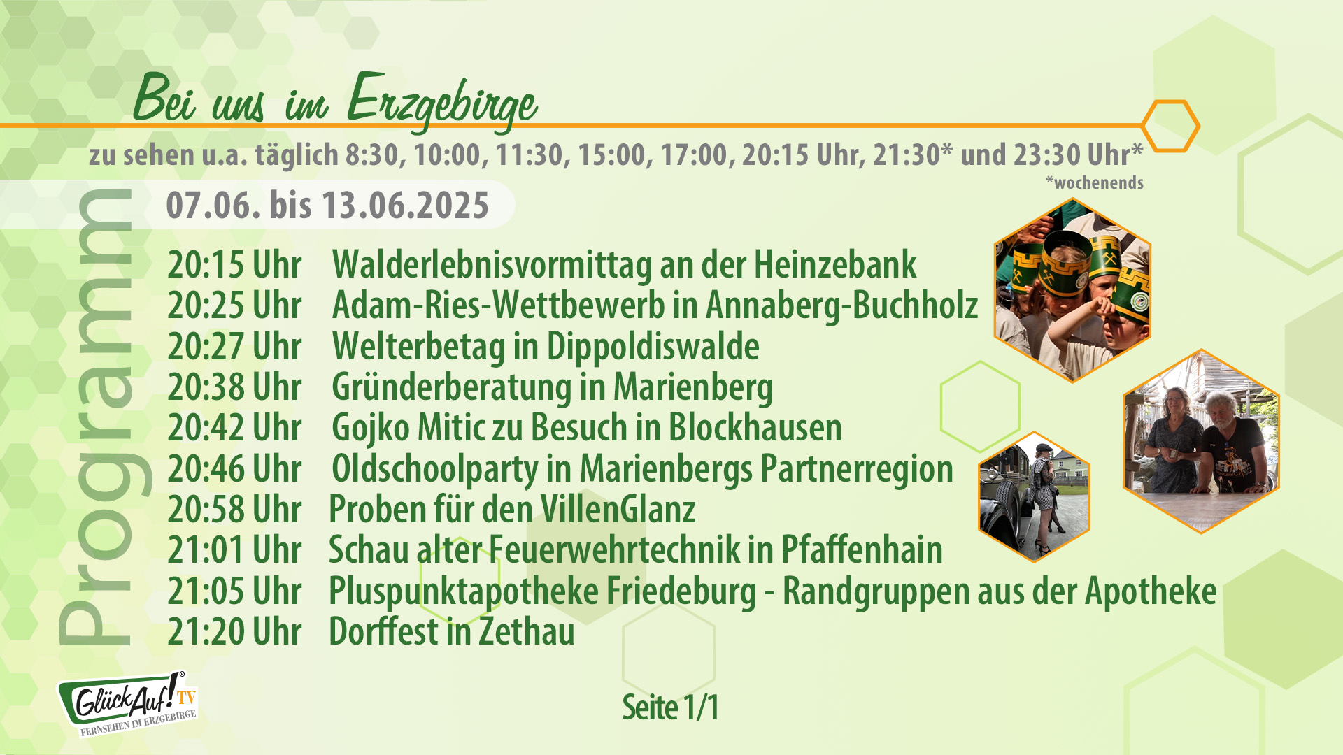 Bei uns im Erzgebirge für die Woche vom 07.06. bis 13.06.2025