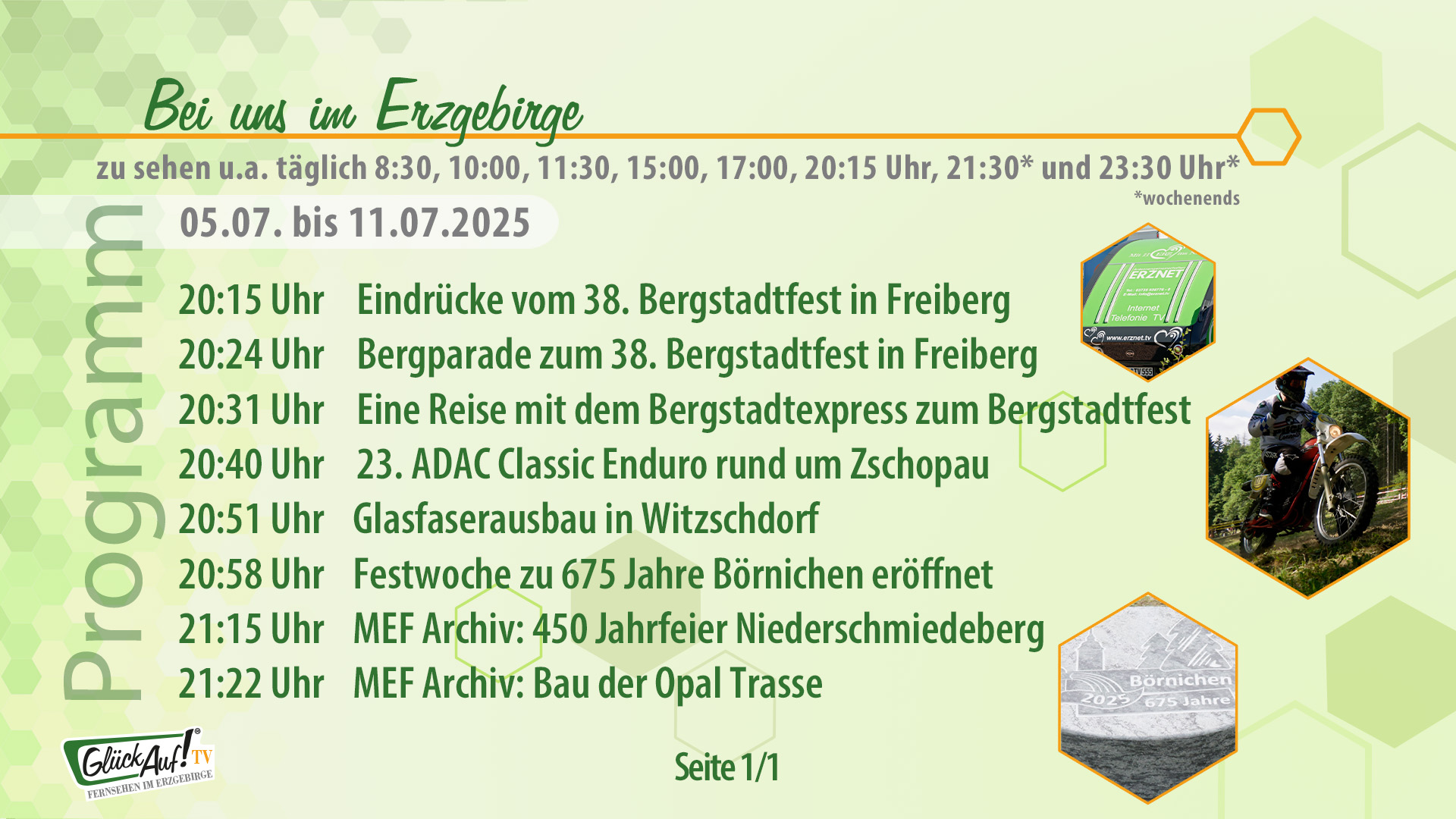 Bei uns im Erzgebirge für die Woche vom 05.07. bis 11.07.2025