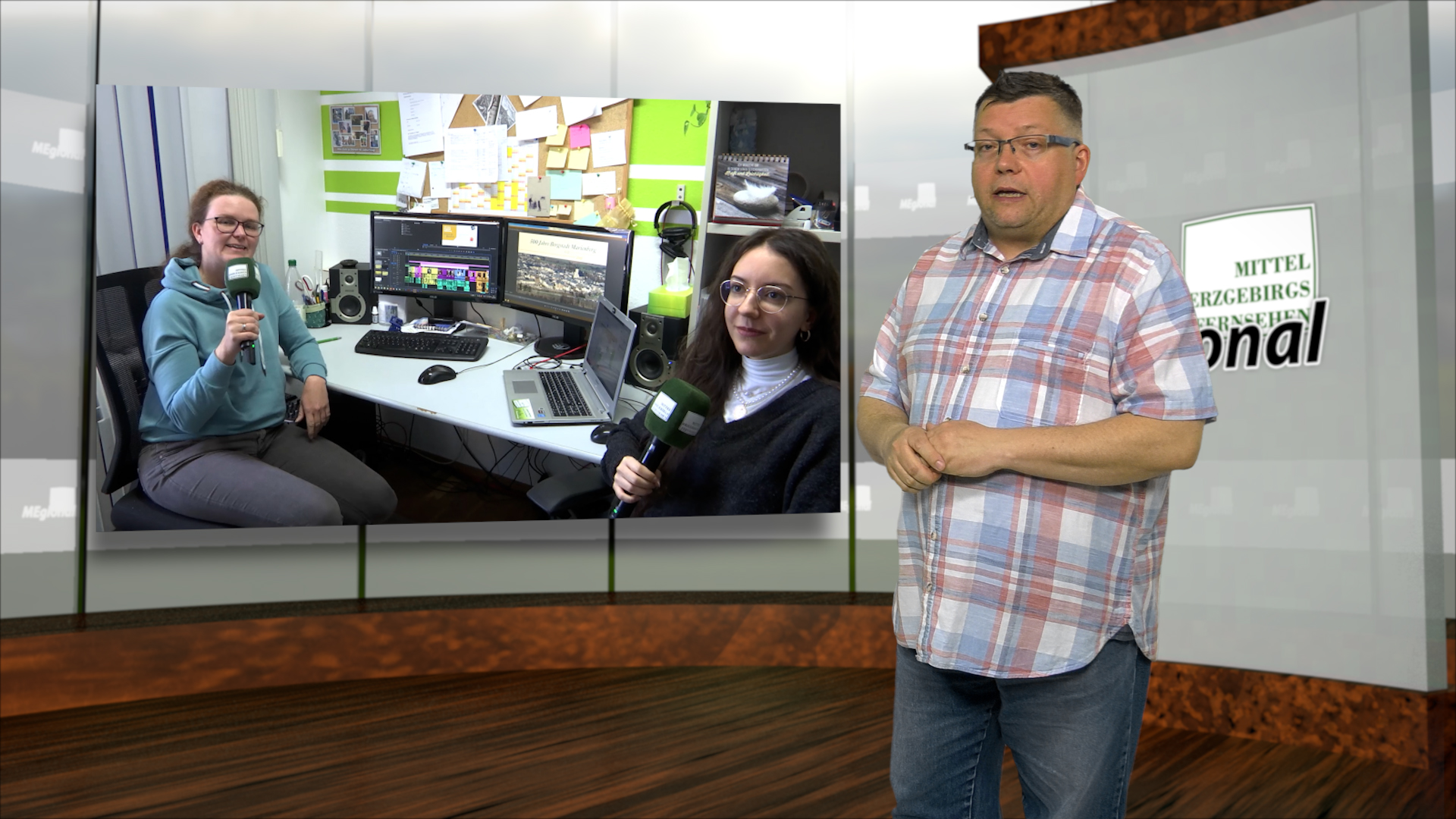 MEgional am 30. April 2021 mit einem Making Off zum 1. Stadtfilm zum 500. Geburtstag Marienbergs