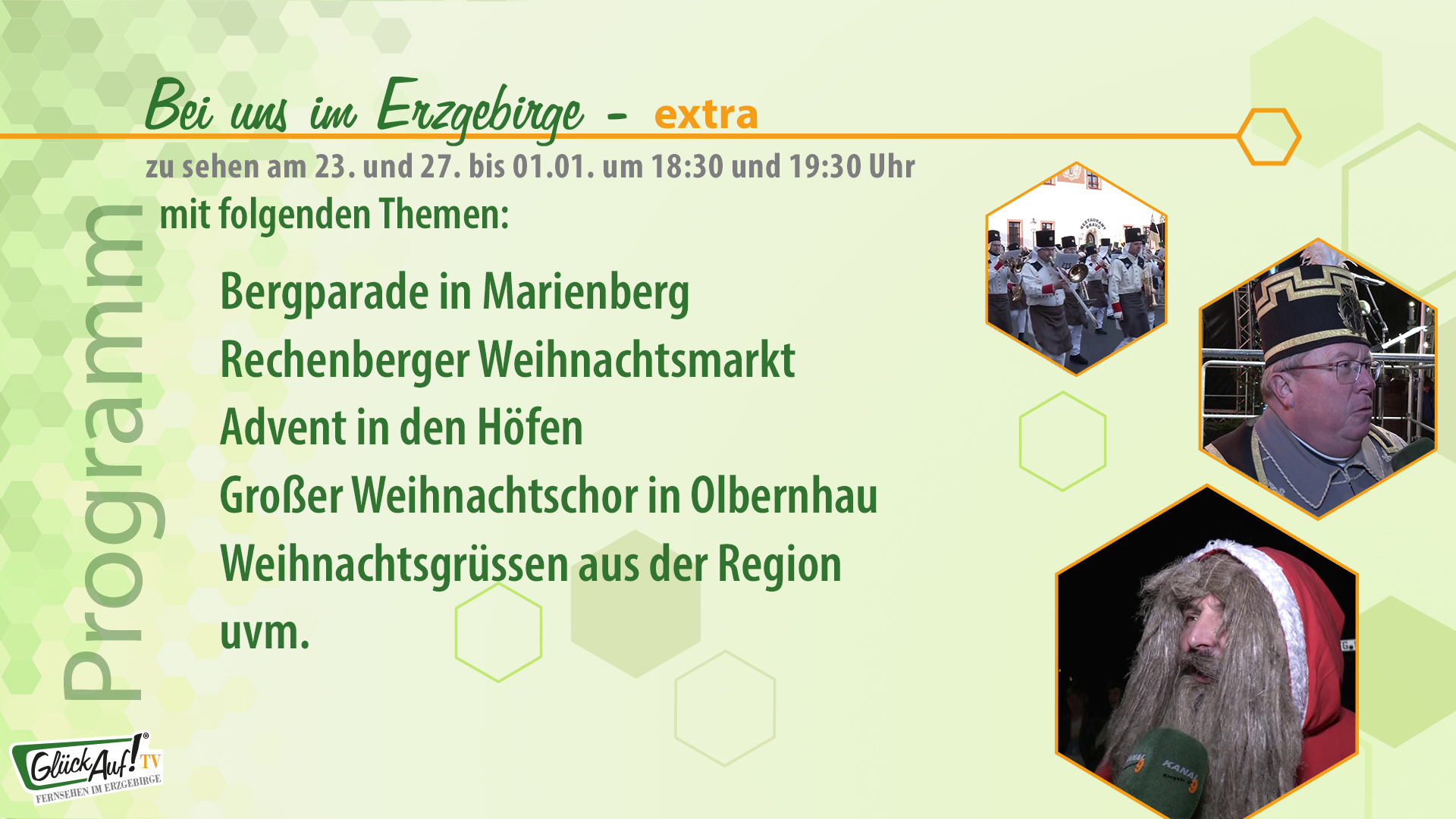 Bei uns im Erzgebirge - extra vom 23. und 27.12. bis 01.01. 