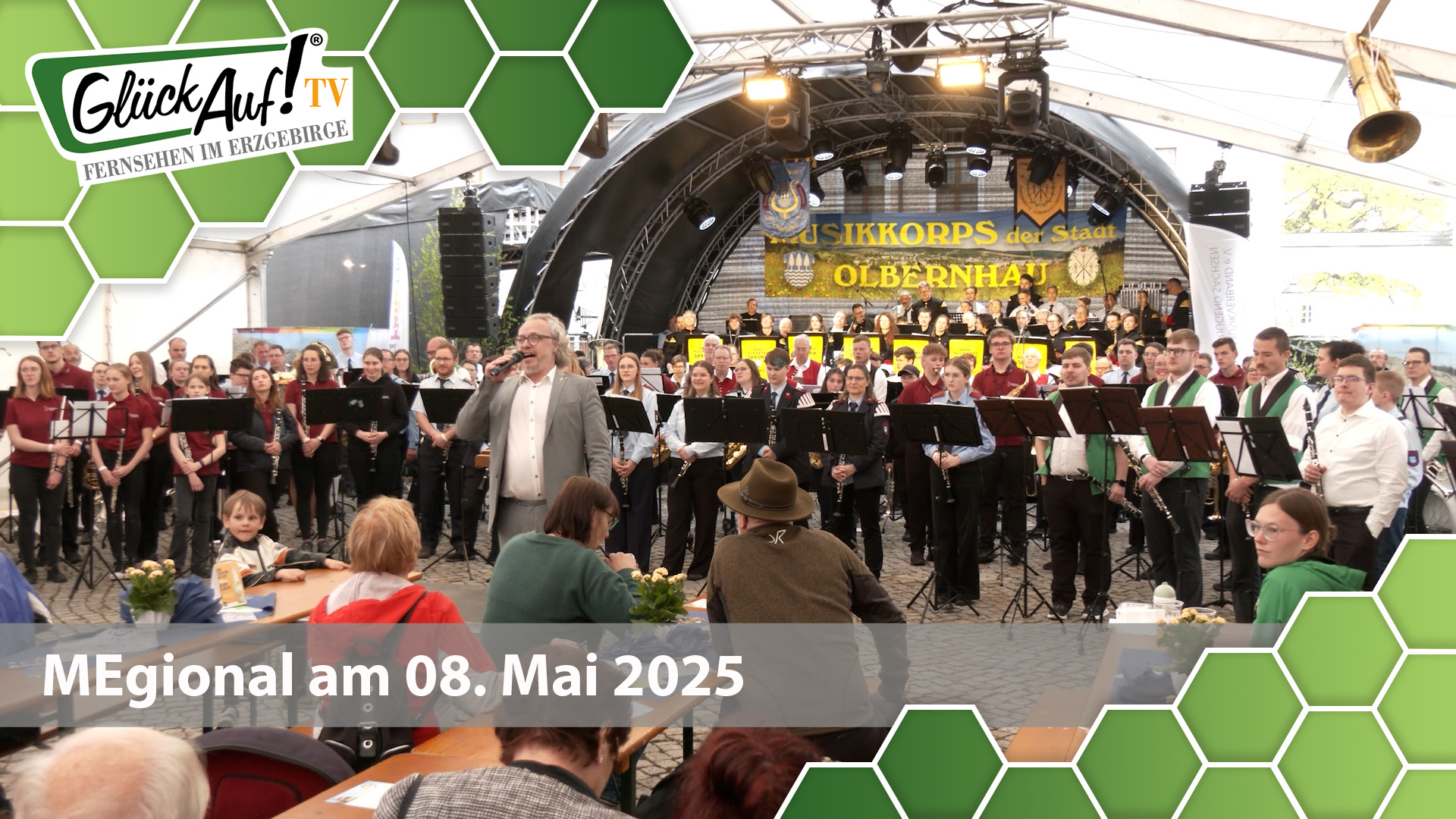 MEgional am 8. Mai 2025 mit dem 75-jährigen Jubiläum des Musikkorps Olbernhau