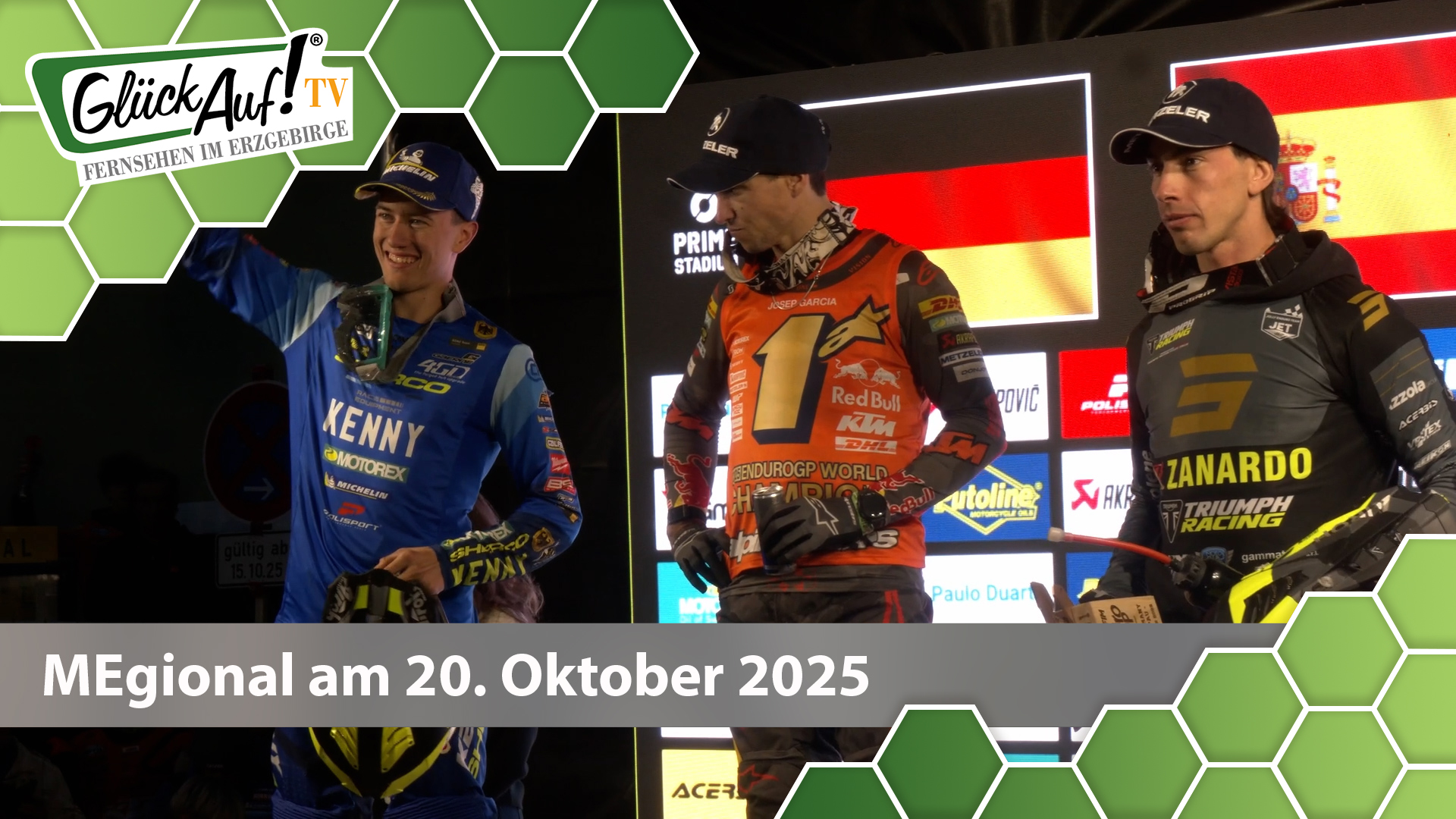 MEgional am 20. Oktober 2025 mit dem Thema: Erste Eindrücke und Stimmen vom Finale der Enduro GP bei „Rund um Zschopau“