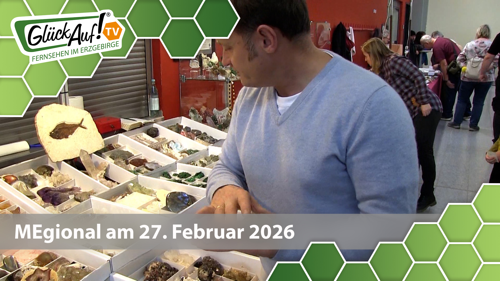 MEgional am 27. Februar mit dem Thema: Mineralienschau Flöha