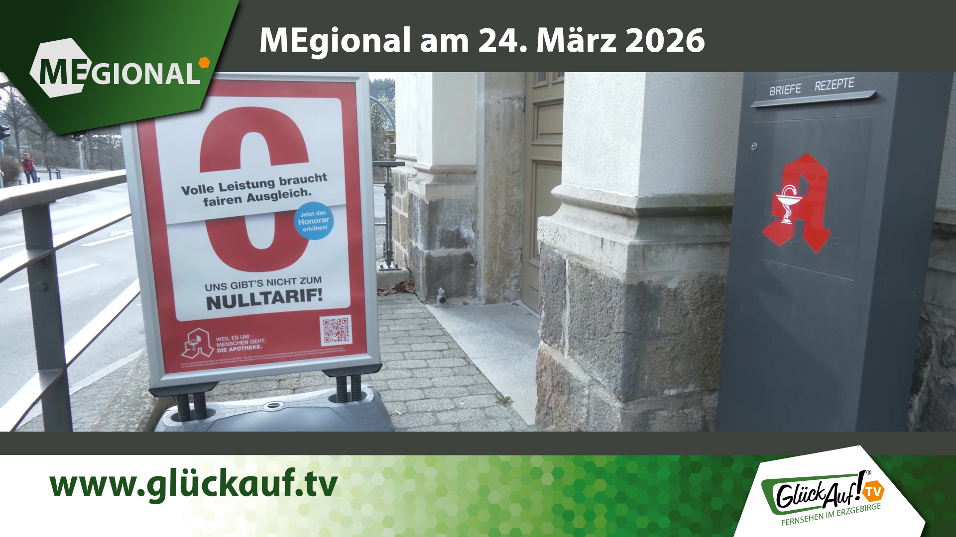 MEgional am 24. März mit dem Thema: Apotheken streiken – warum?
